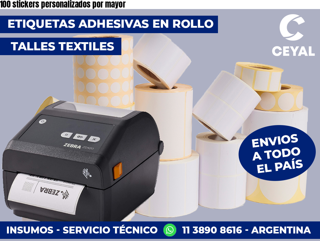 100 stickers personalizados por mayor
