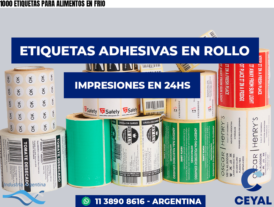 1000 ETIQUETAS PARA ALIMENTOS EN FRIO