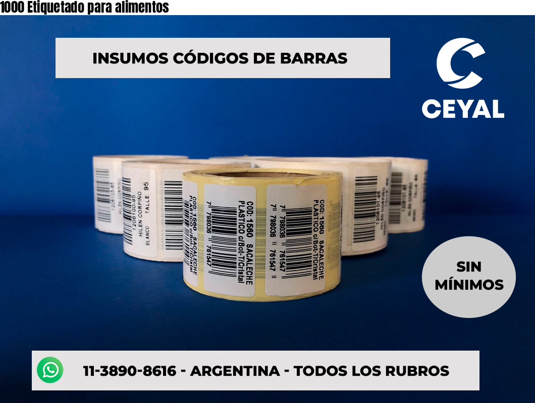 1000 Etiquetado para alimentos