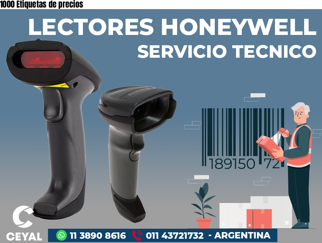 1000 Etiquetas de precios