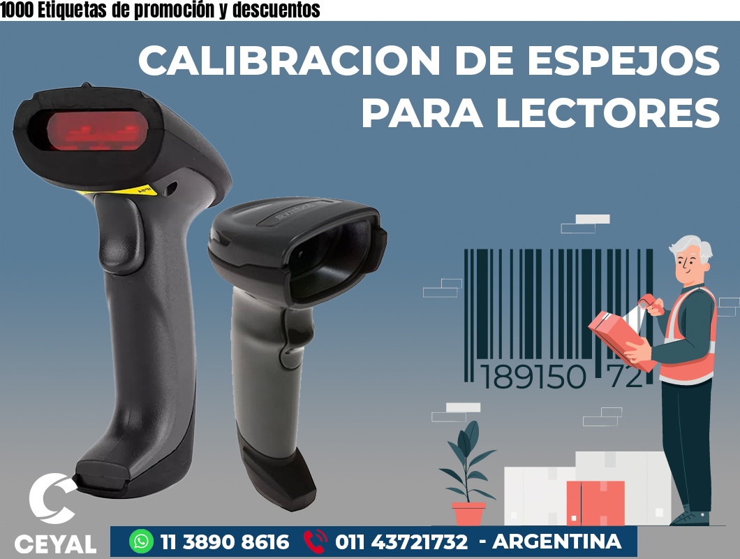 1000 Etiquetas de promoción y descuentos