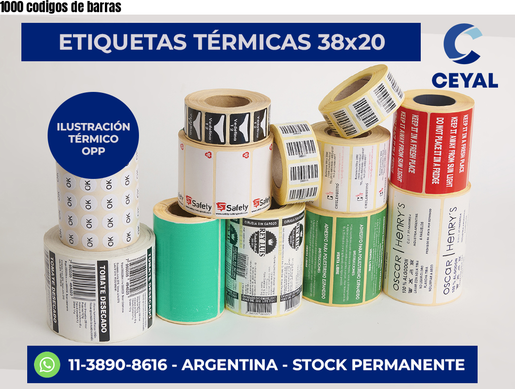 1000 codigos de barras
