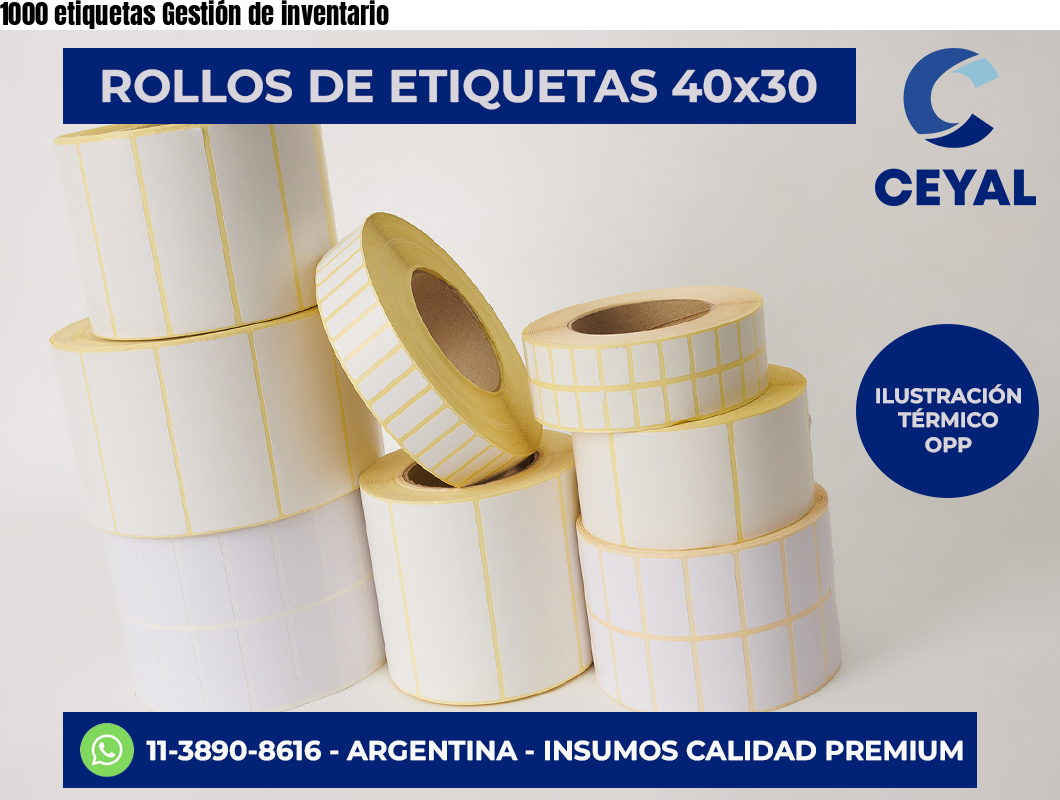 1000 etiquetas Gestión de inventario