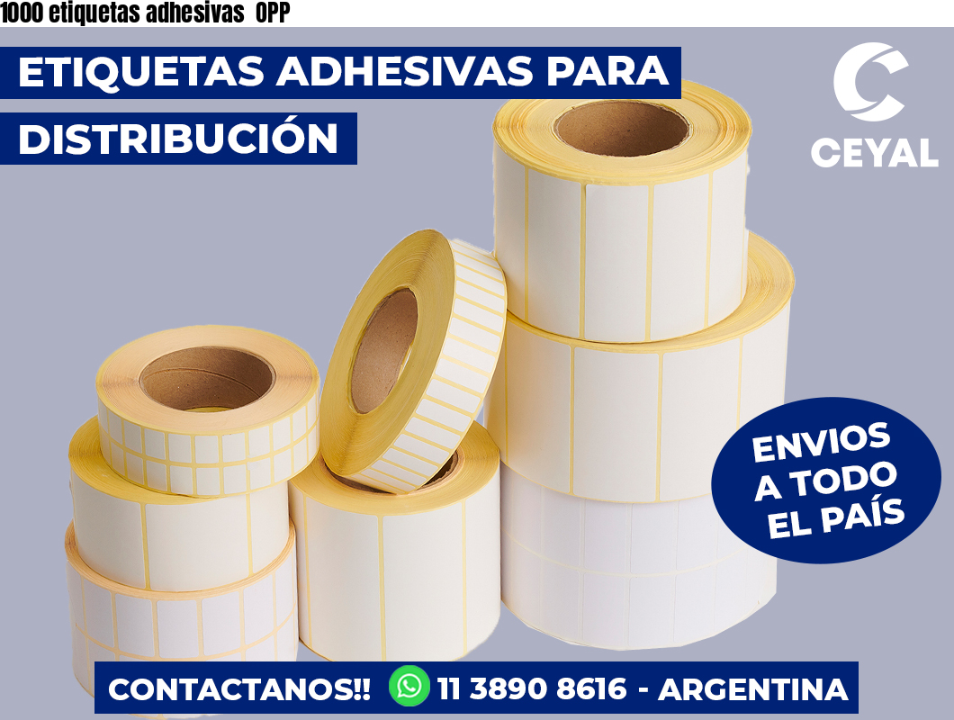 1000 etiquetas adhesivas  OPP