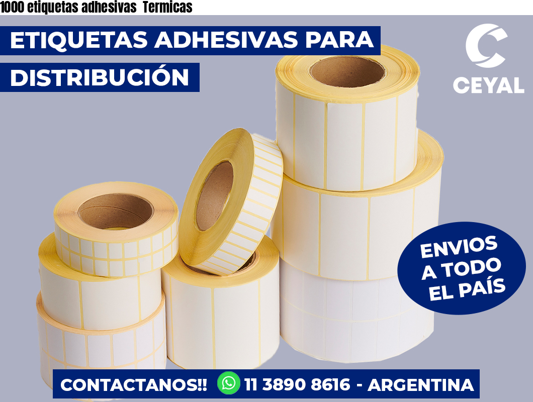 1000 etiquetas adhesivas Termicas