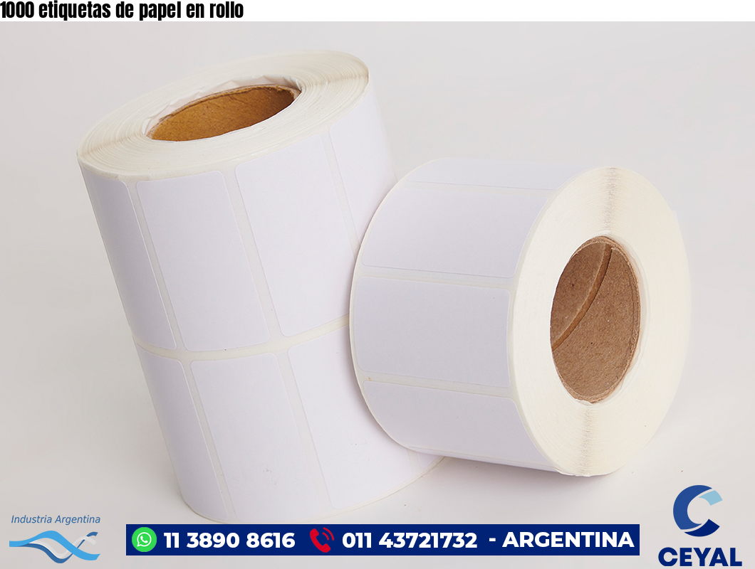 1000 etiquetas de papel en rollo
