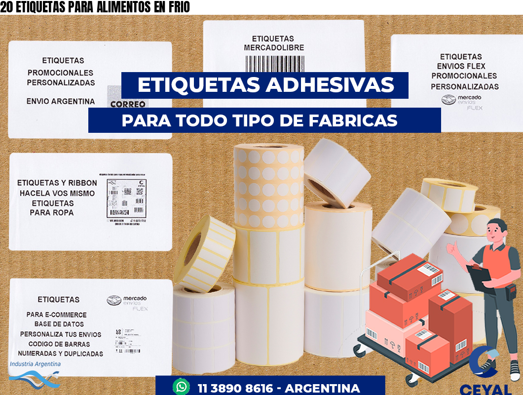 20 ETIQUETAS PARA ALIMENTOS EN FRIO