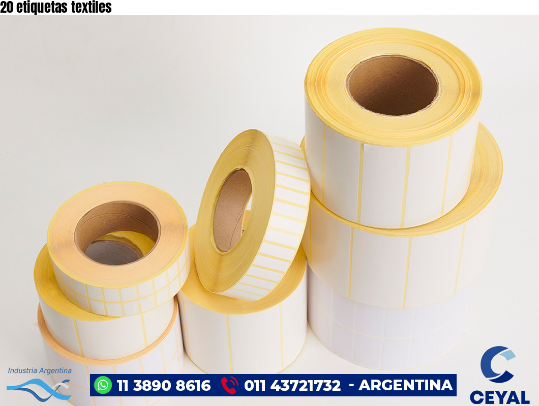 20 etiquetas textiles