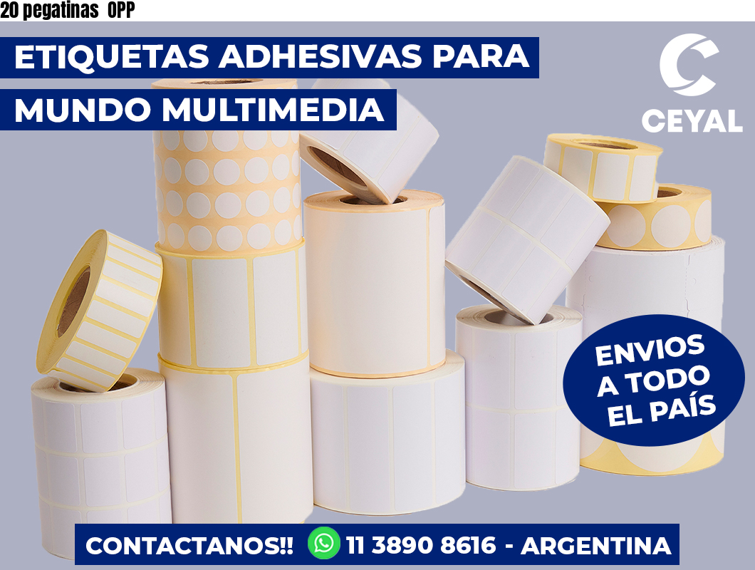 20 pegatinas OPP