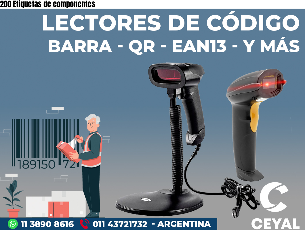 200 Etiquetas de componentes