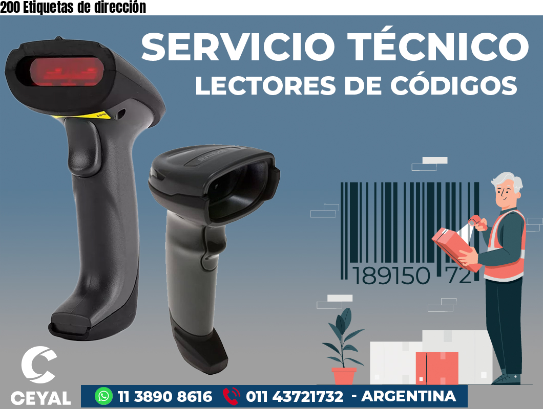 200 Etiquetas de dirección