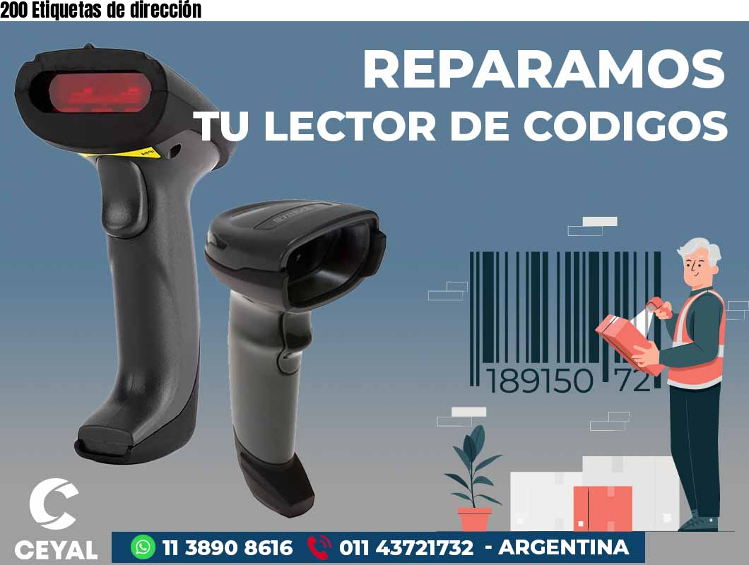 200 Etiquetas de dirección
