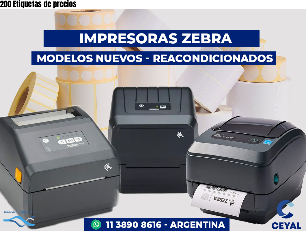 200 Etiquetas de precios