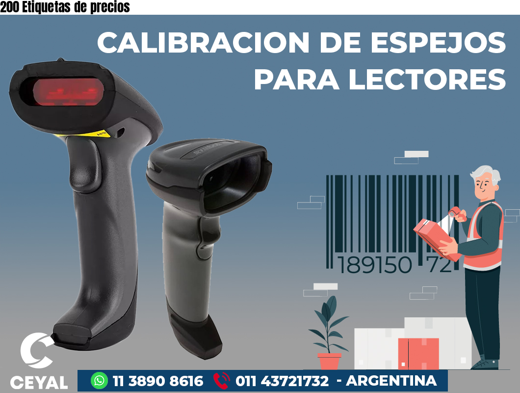 200 Etiquetas de precios