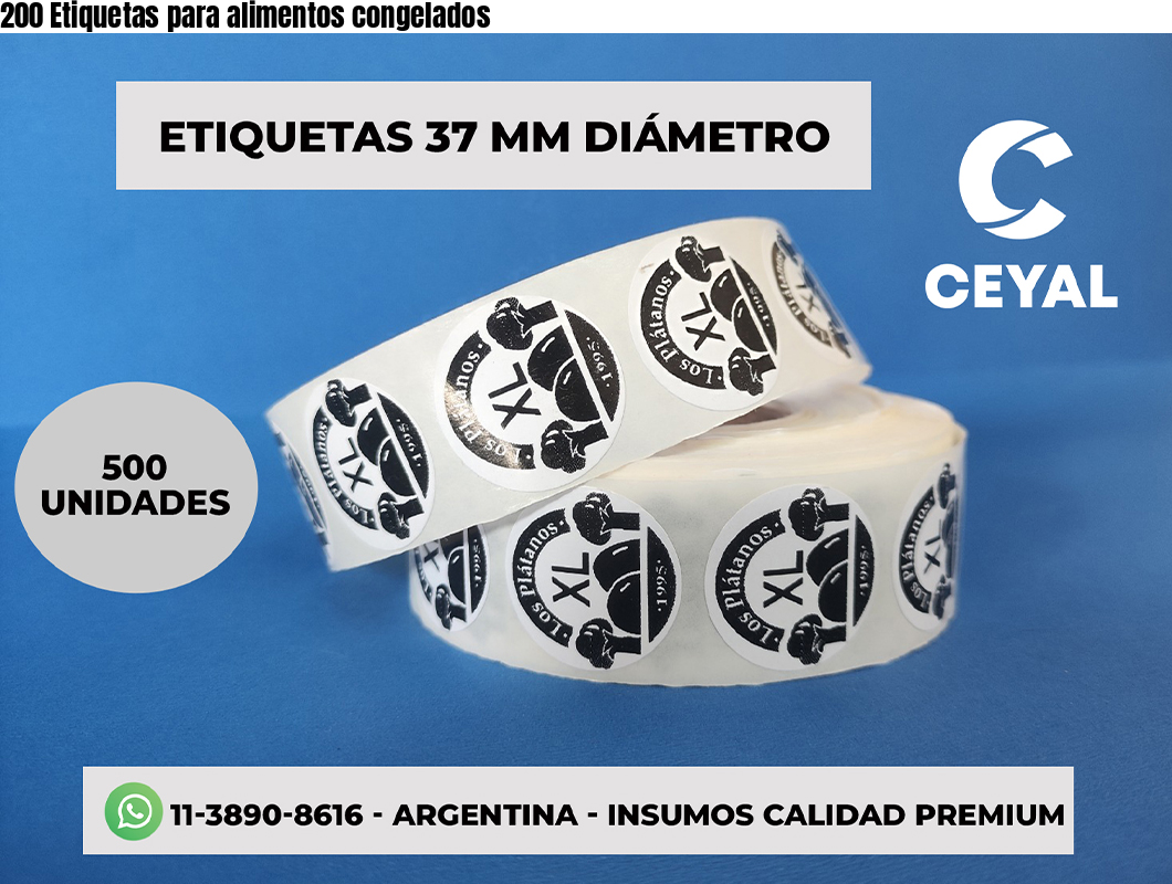 200 Etiquetas para alimentos congelados