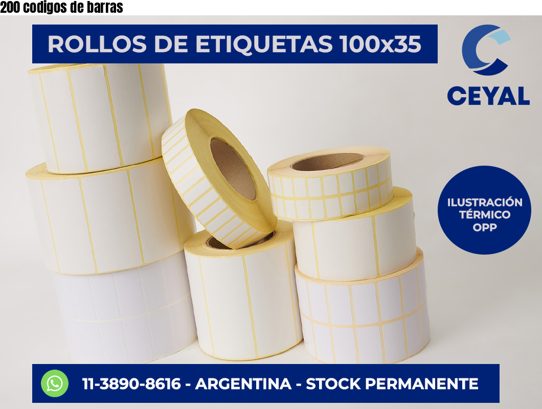 200 codigos de barras
