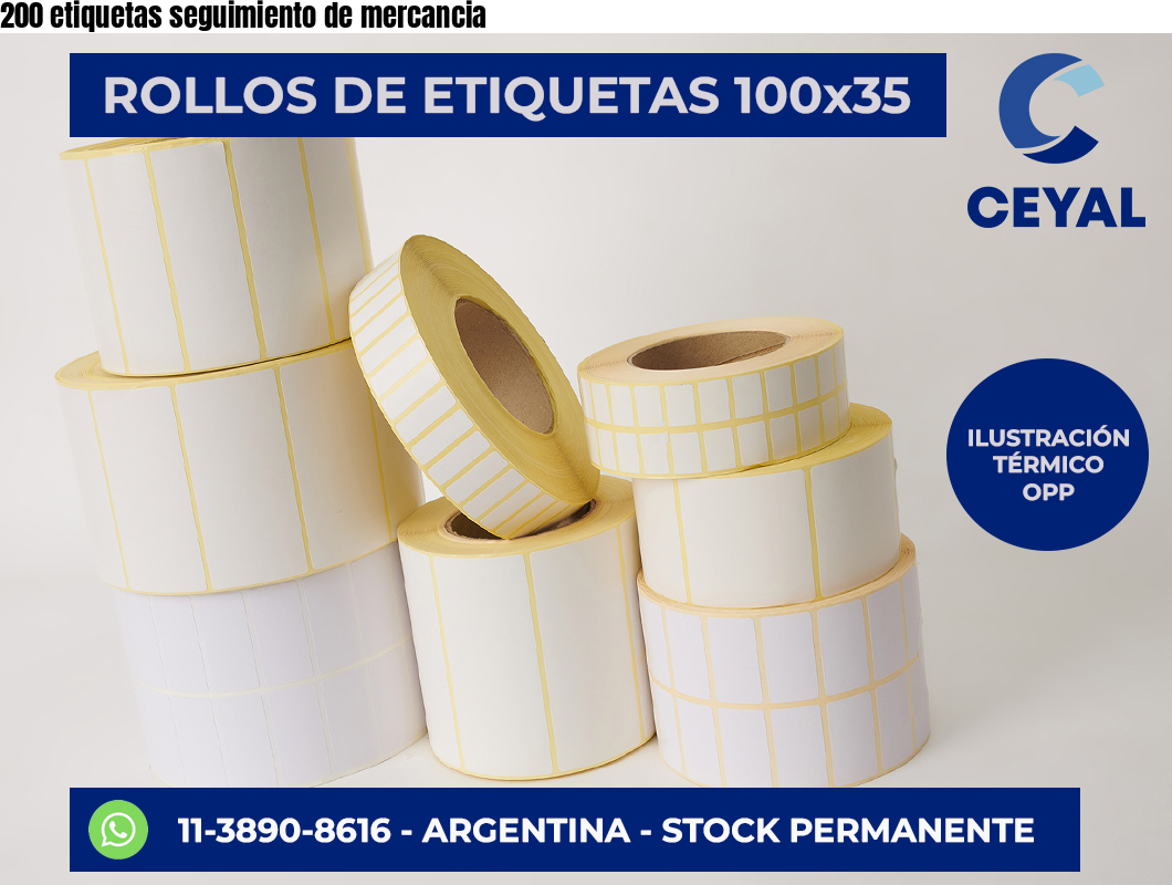 200 etiquetas seguimiento de mercancia