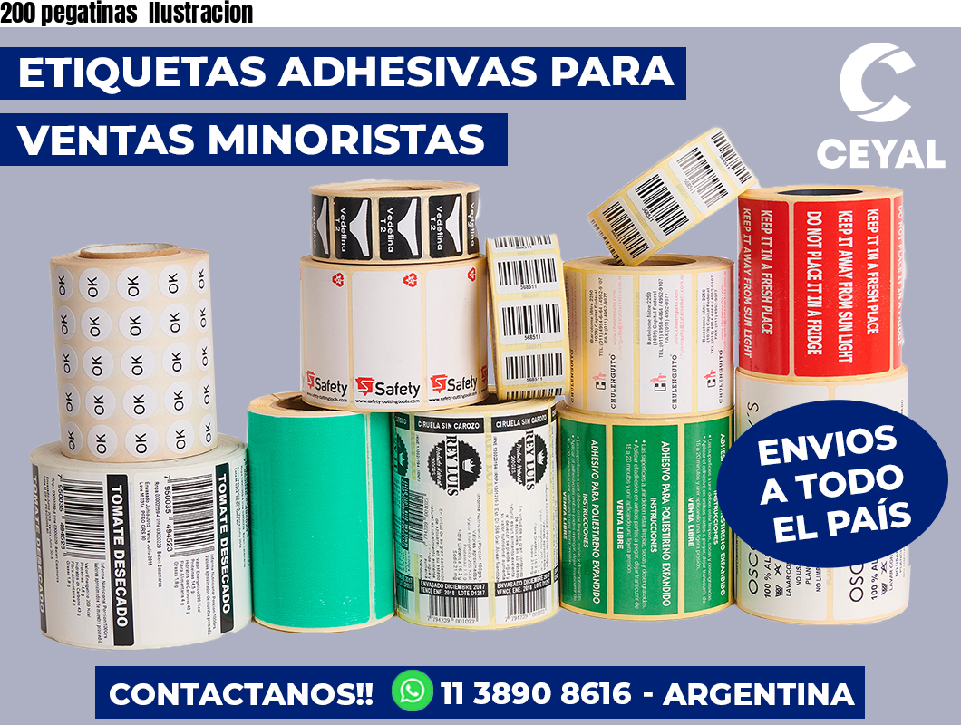 200 pegatinas Ilustracion