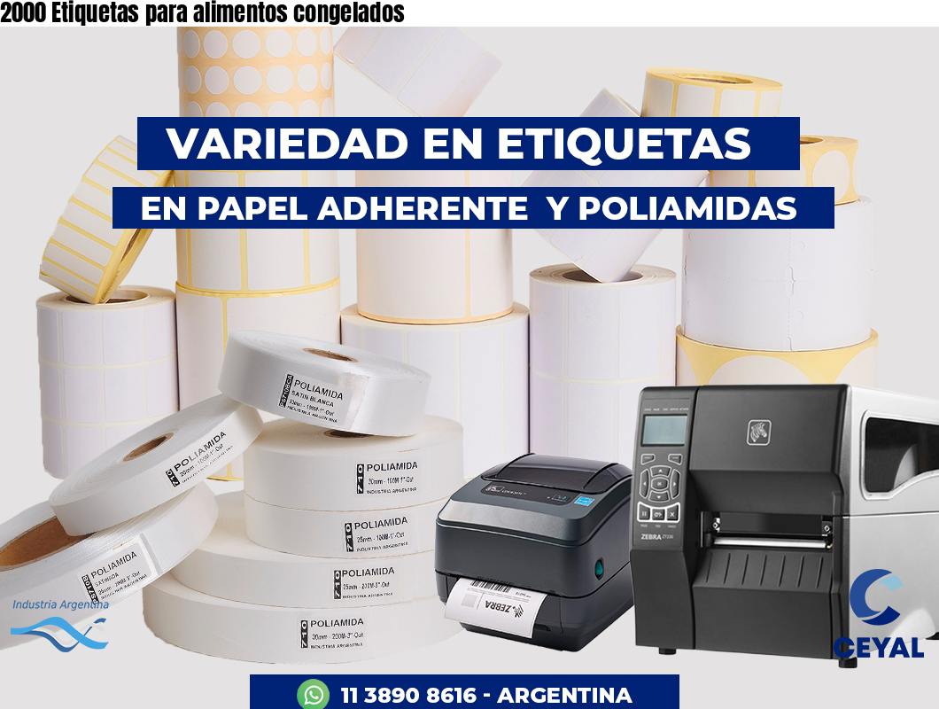 2000 Etiquetas para alimentos congelados