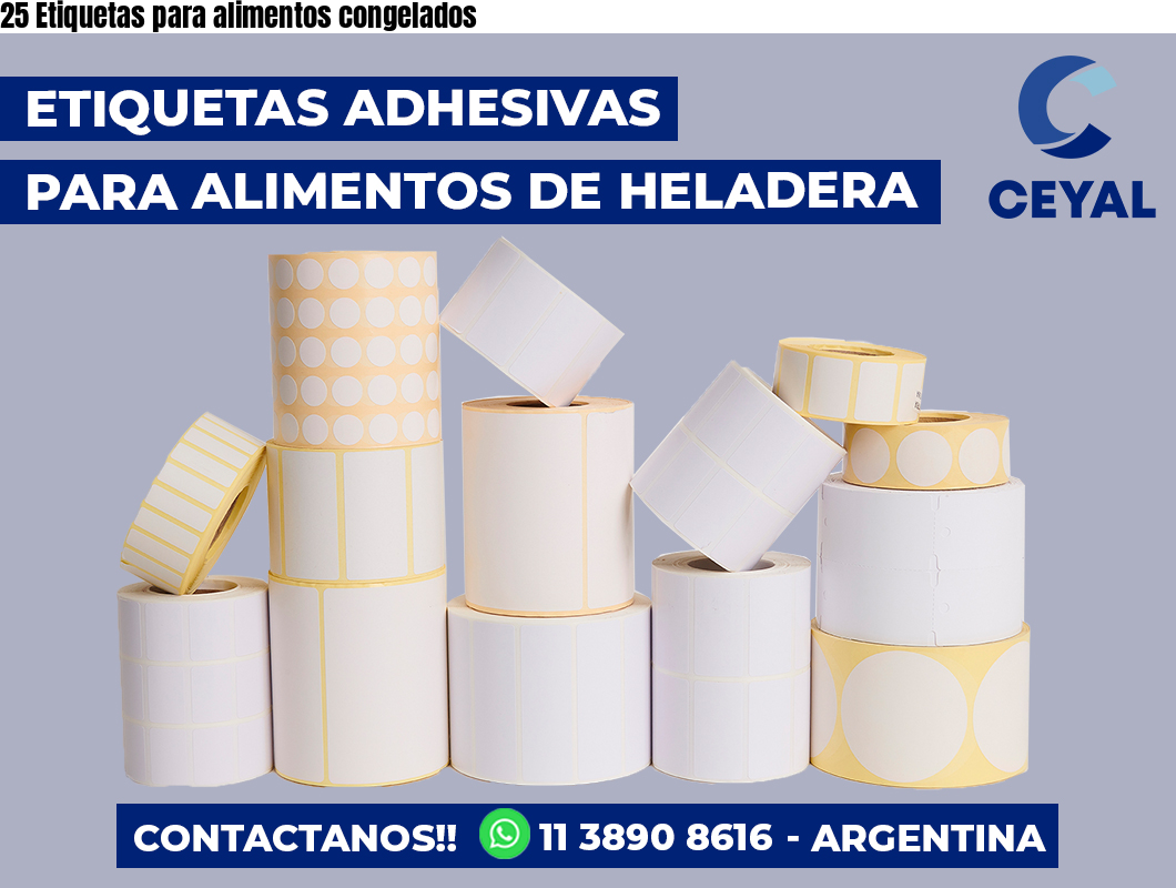 25 Etiquetas para alimentos congelados