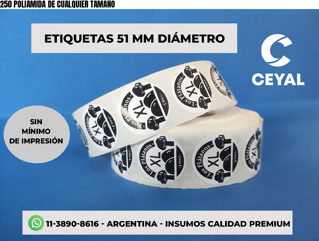 250 POLIAMIDA DE CUALQUIER TAMAÑO