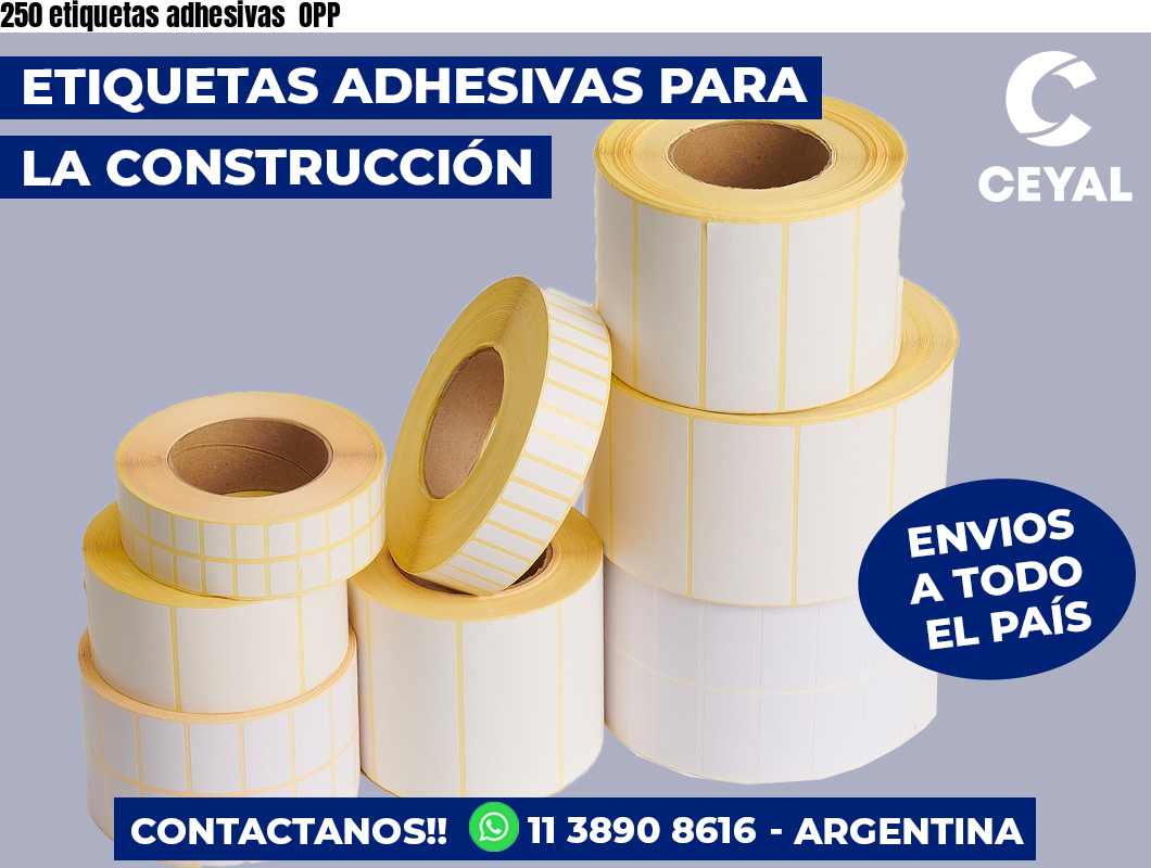 250 etiquetas adhesivas  OPP