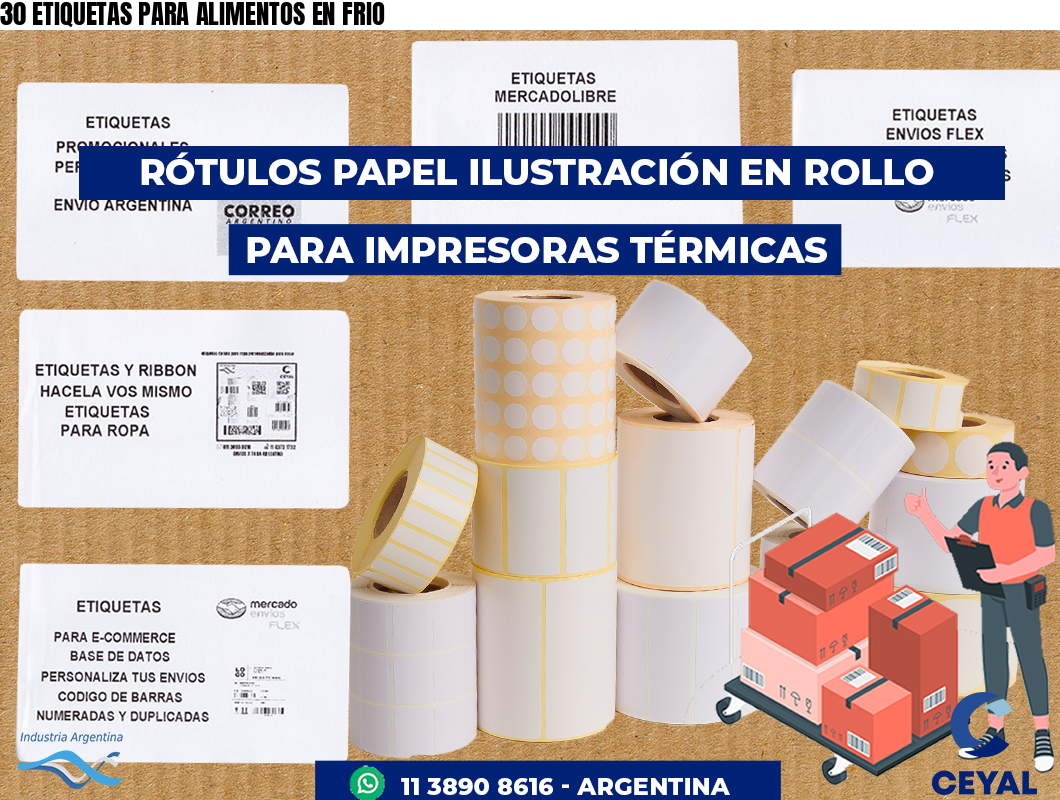 30 ETIQUETAS PARA ALIMENTOS EN FRIO