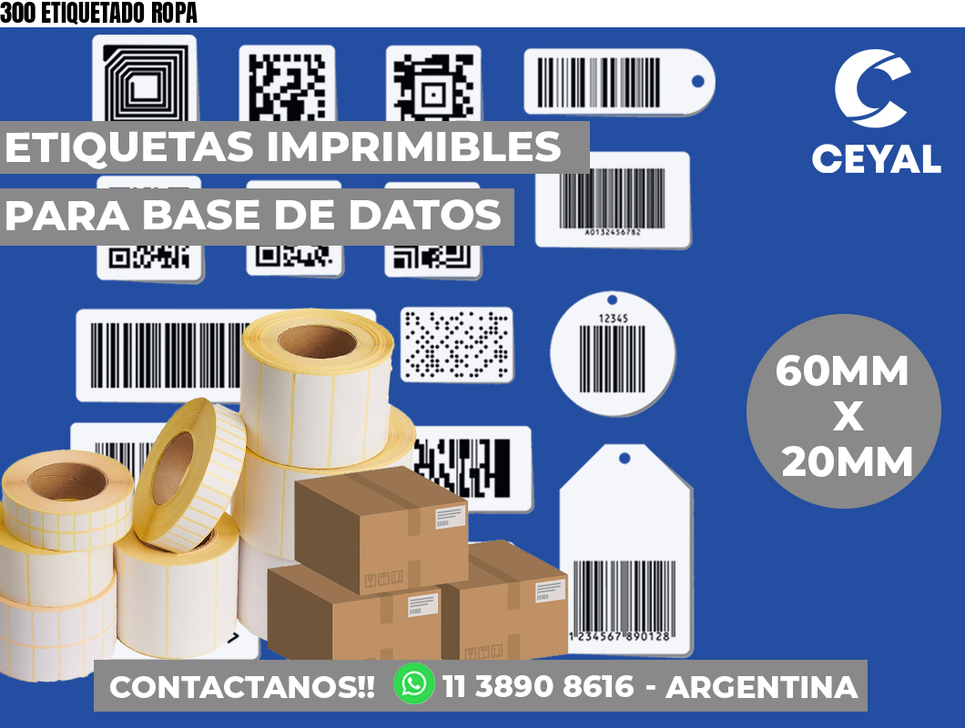 300 ETIQUETADO ROPA