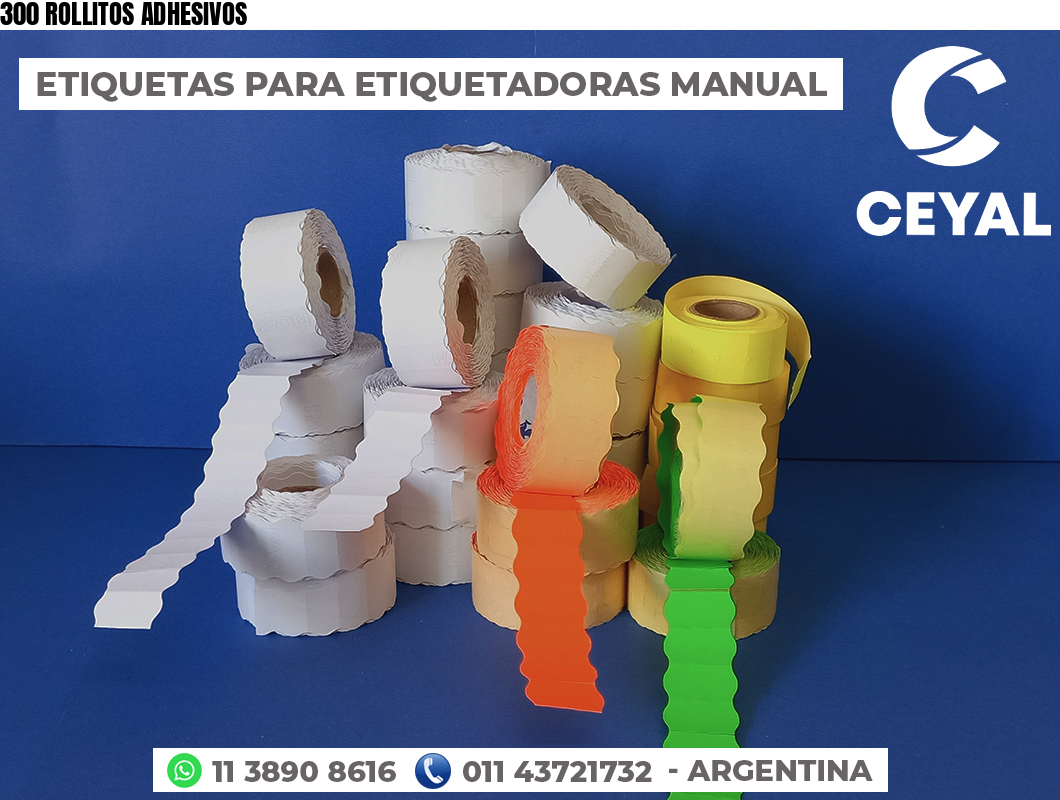 300 ROLLITOS ADHESIVOS