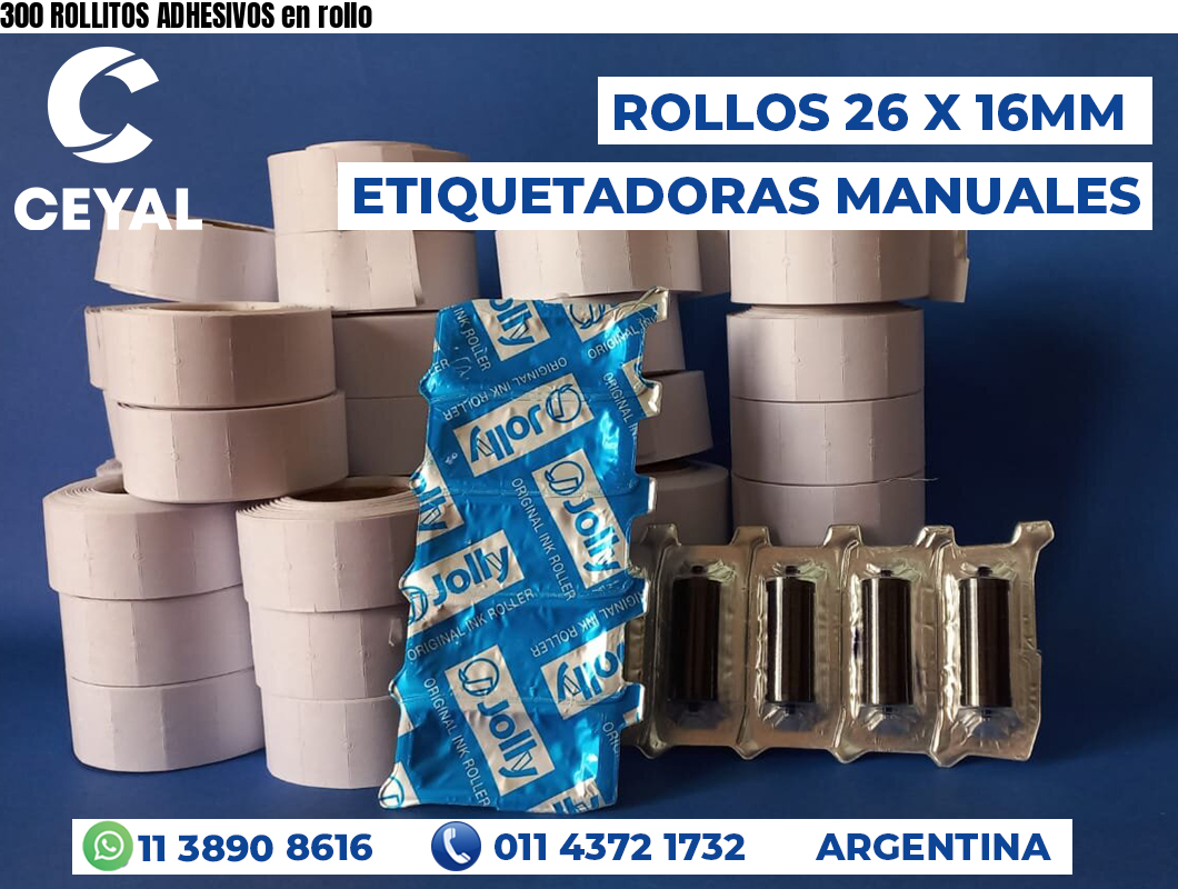 300 ROLLITOS ADHESIVOS en rollo