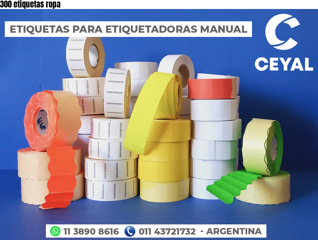 300 etiquetas ropa