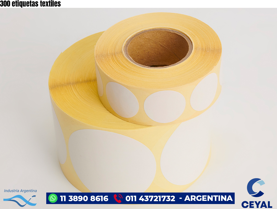 300 etiquetas textiles