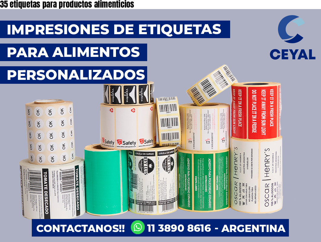 35 etiquetas para productos alimenticios