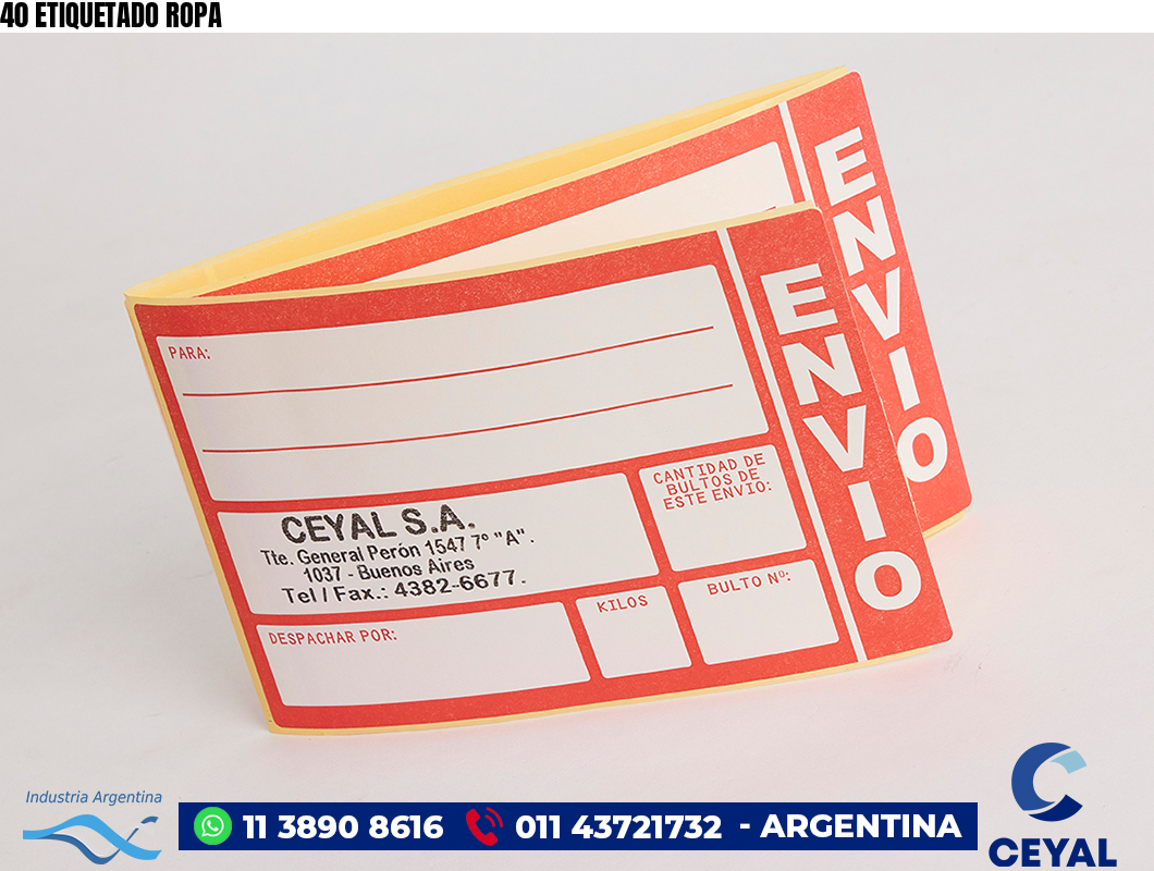40 ETIQUETADO ROPA
