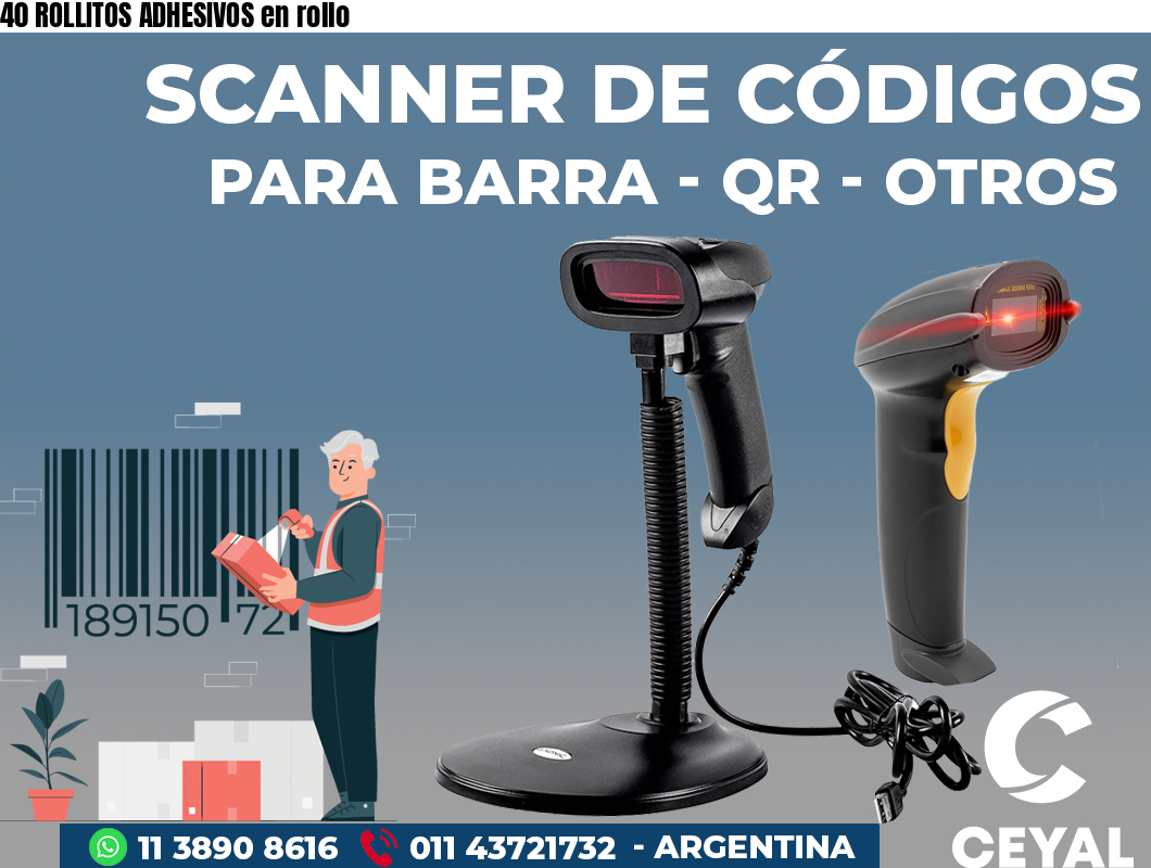 40 ROLLITOS ADHESIVOS en rollo