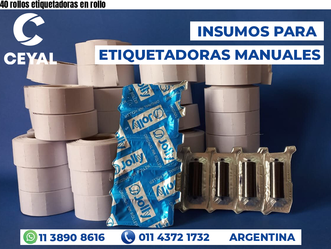 40 rollos etiquetadoras en rollo