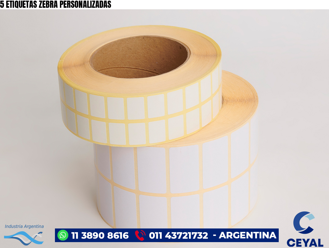 5 ETIQUETAS ZEBRA PERSONALIZADAS