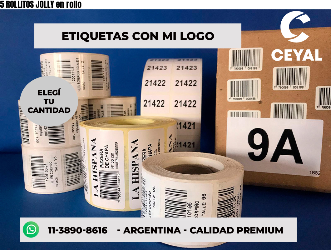 5 ROLLITOS JOLLY en rollo