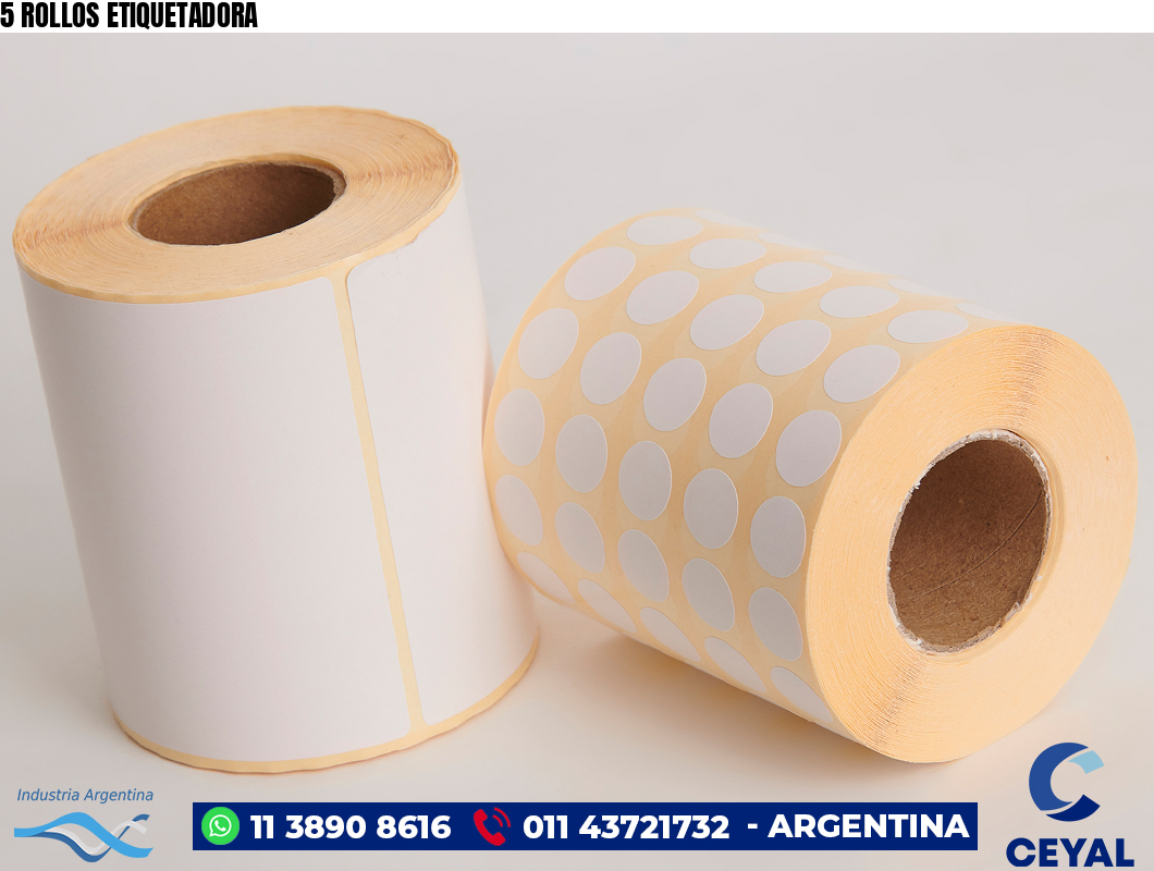 5 ROLLOS ETIQUETADORA