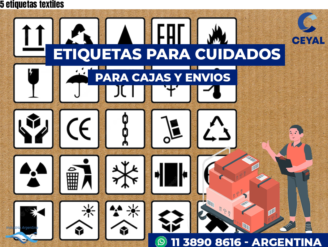 5 etiquetas textiles