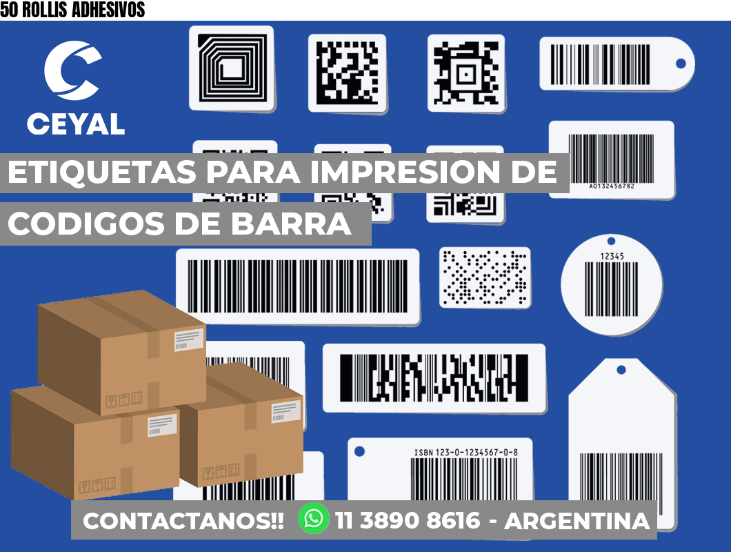 50 ROLLIS ADHESIVOS