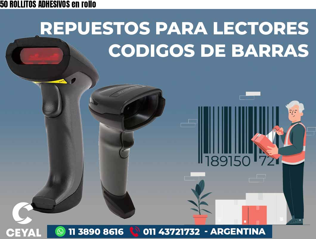 50 ROLLITOS ADHESIVOS en rollo