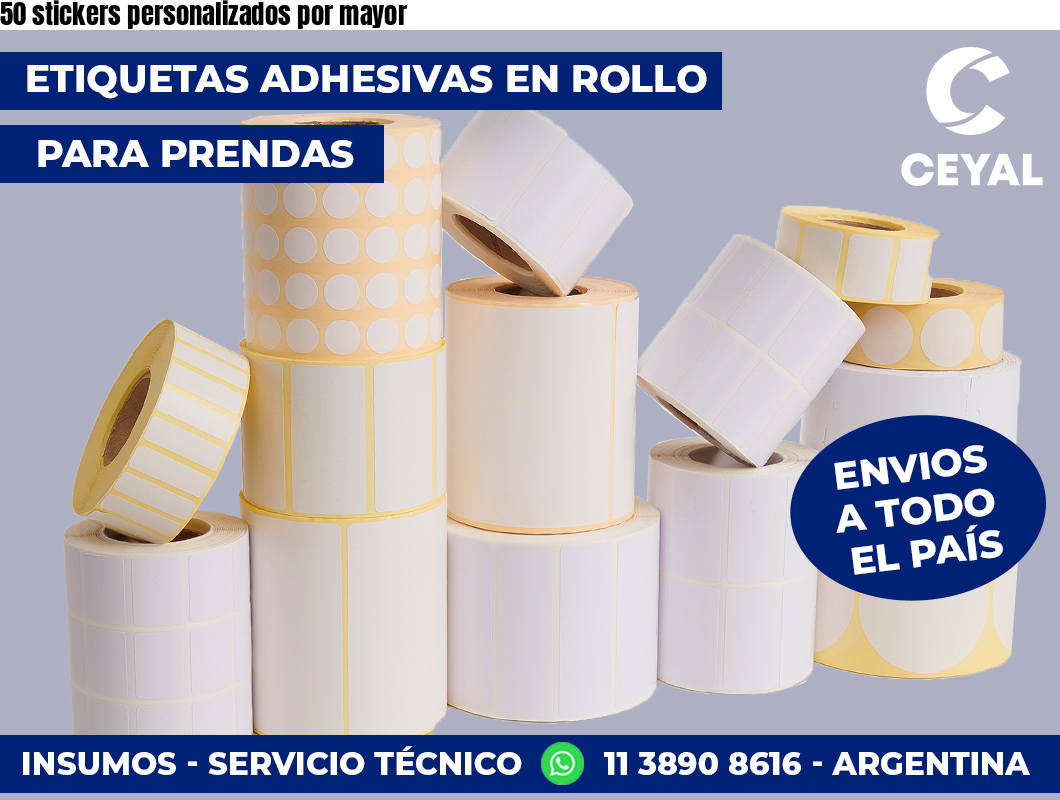 50 stickers personalizados por mayor