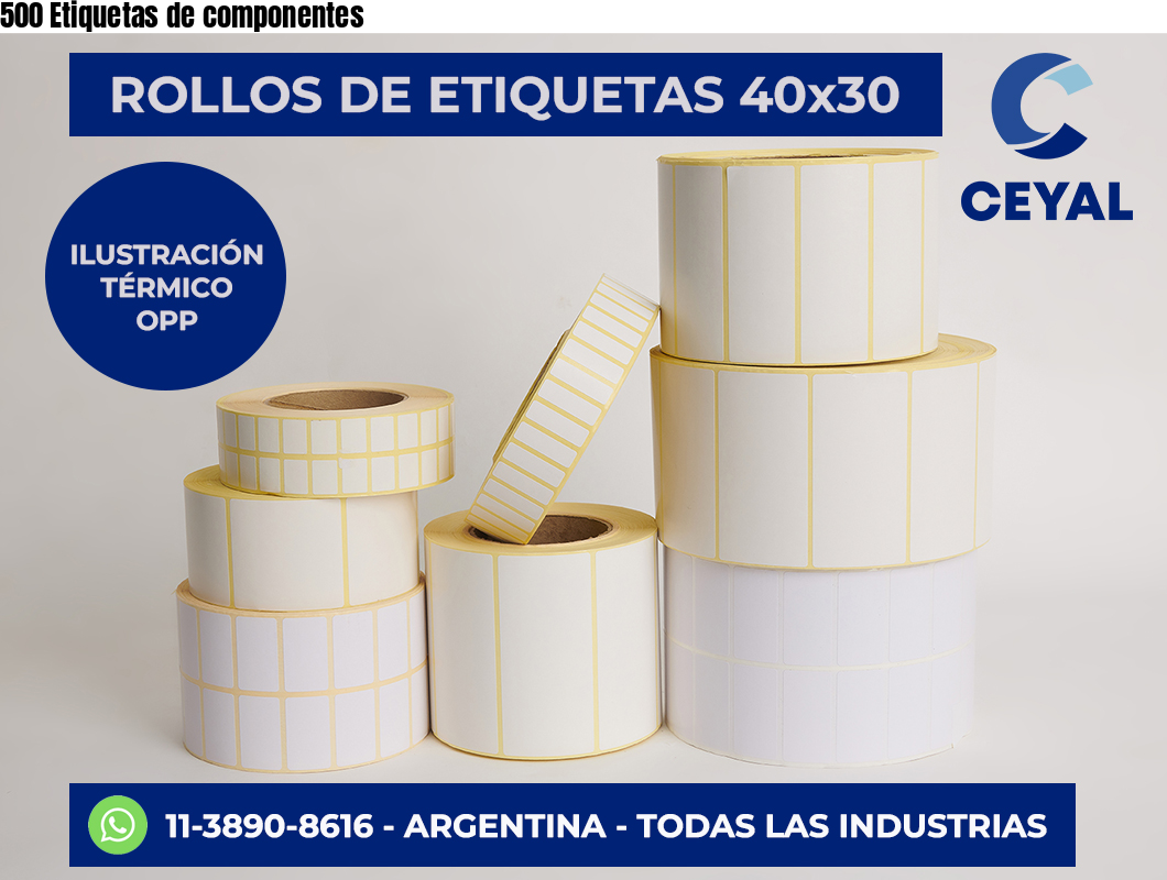 500 Etiquetas de componentes