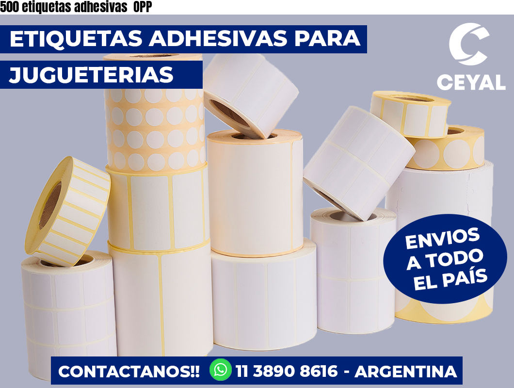 500 etiquetas adhesivas  OPP