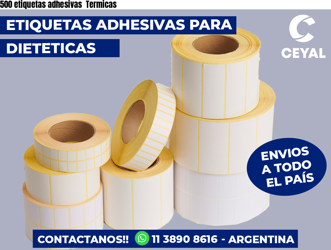 500 etiquetas adhesivas  Termicas