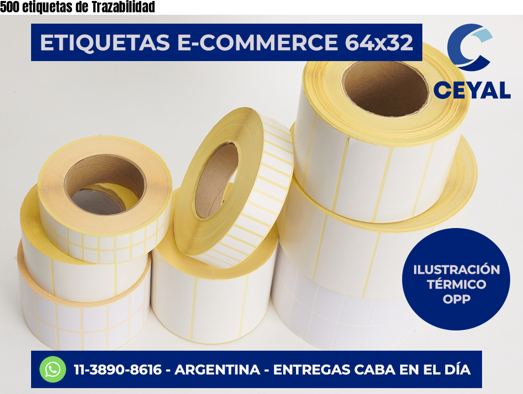 500 etiquetas de Trazabilidad