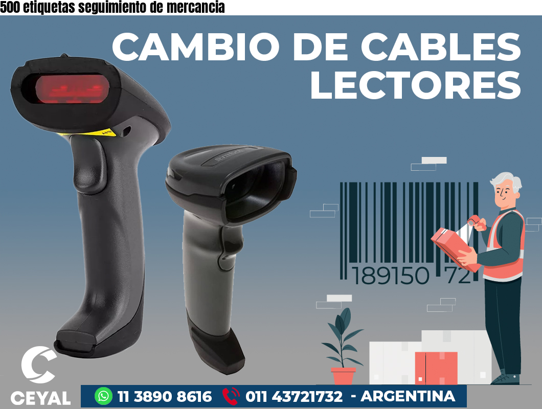 500 etiquetas seguimiento de mercancia