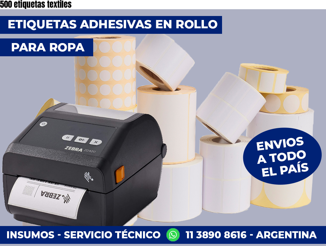 500 etiquetas textiles