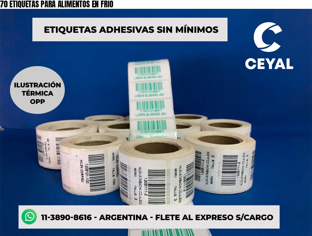 70 ETIQUETAS PARA ALIMENTOS EN FRIO